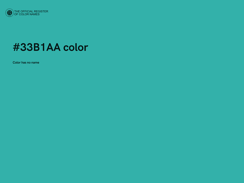 #33B1AA color image