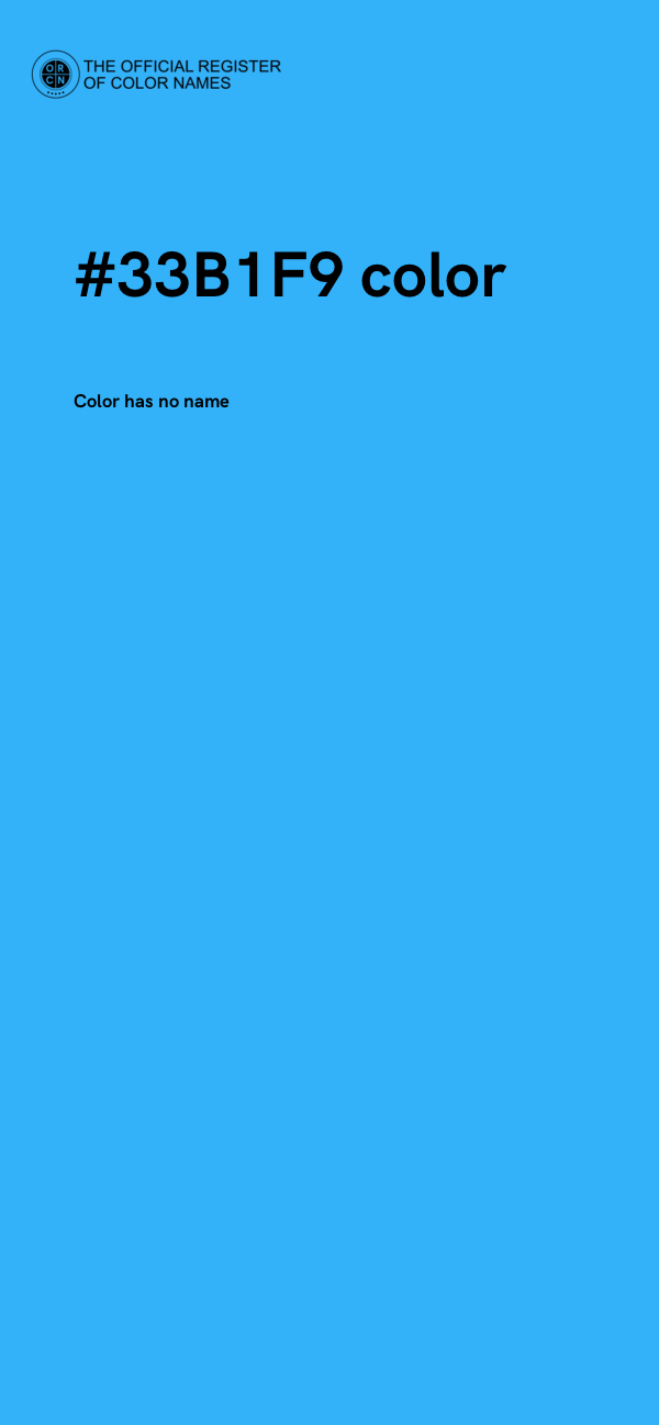 #33B1F9 color image