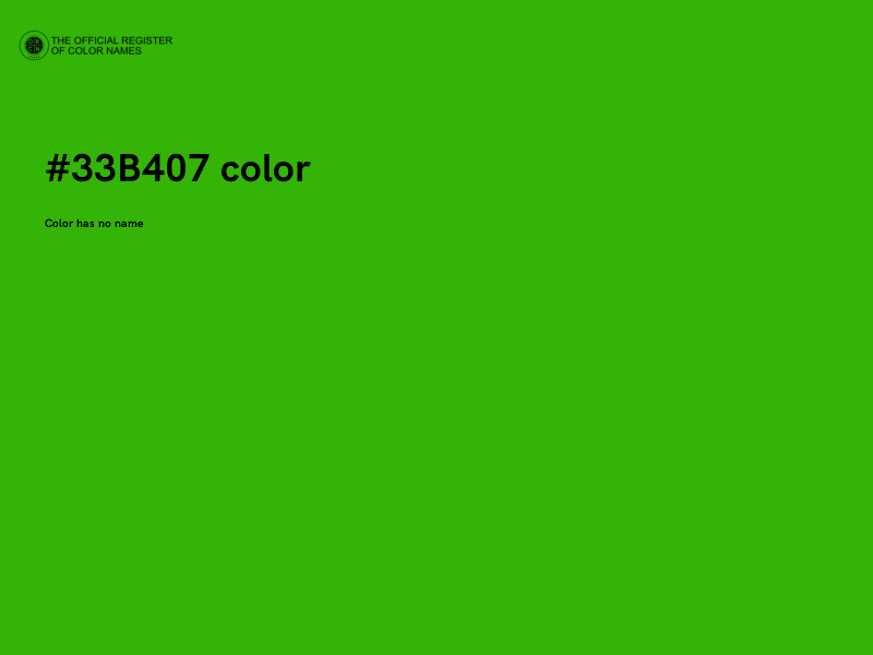 #33B407 color image