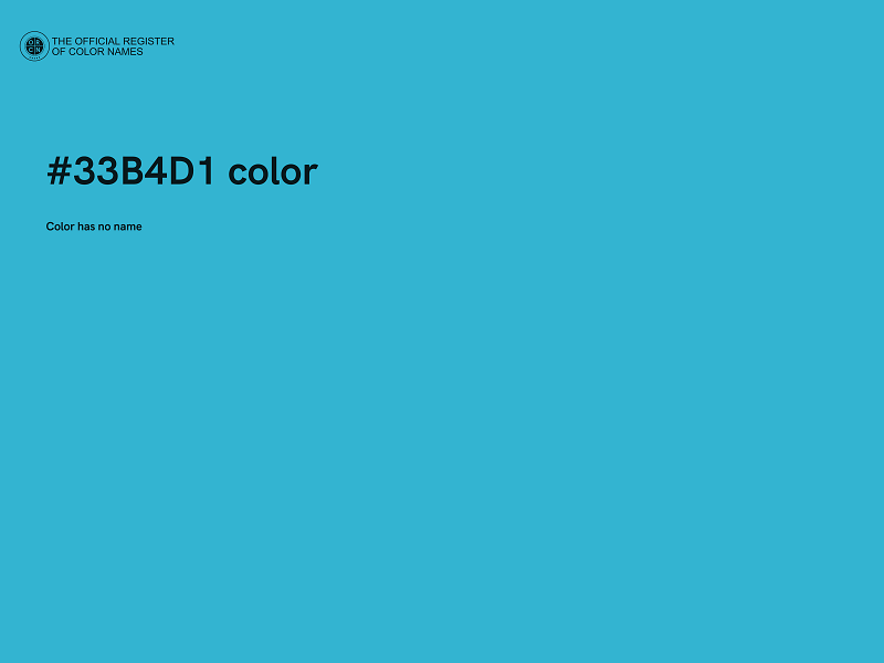 #33B4D1 color image
