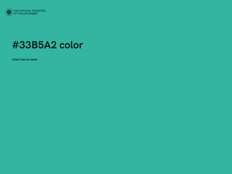 #33B5A2 color image