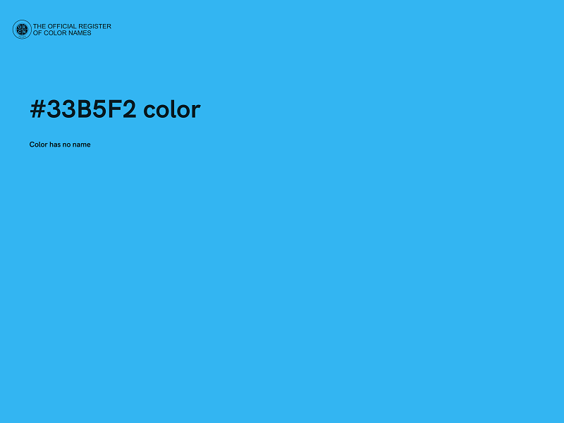 #33B5F2 color image