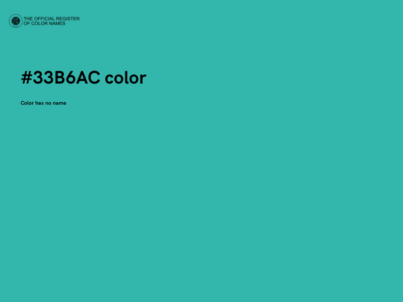 #33B6AC color image