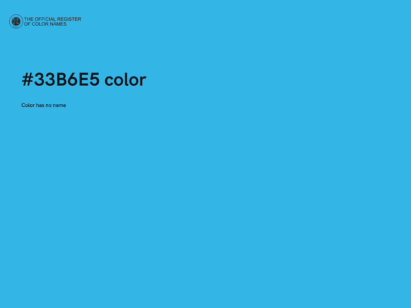 #33B6E5 color image