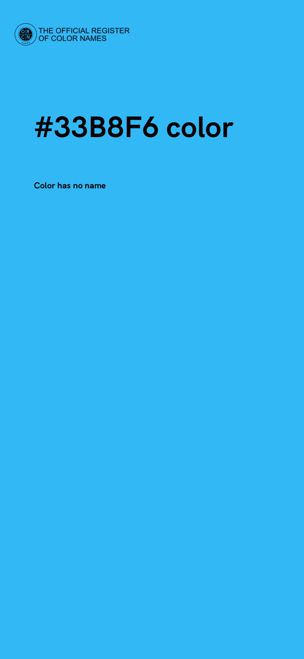 #33B8F6 color image