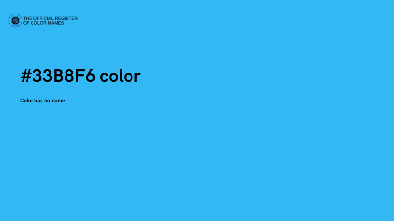 #33B8F6 color image