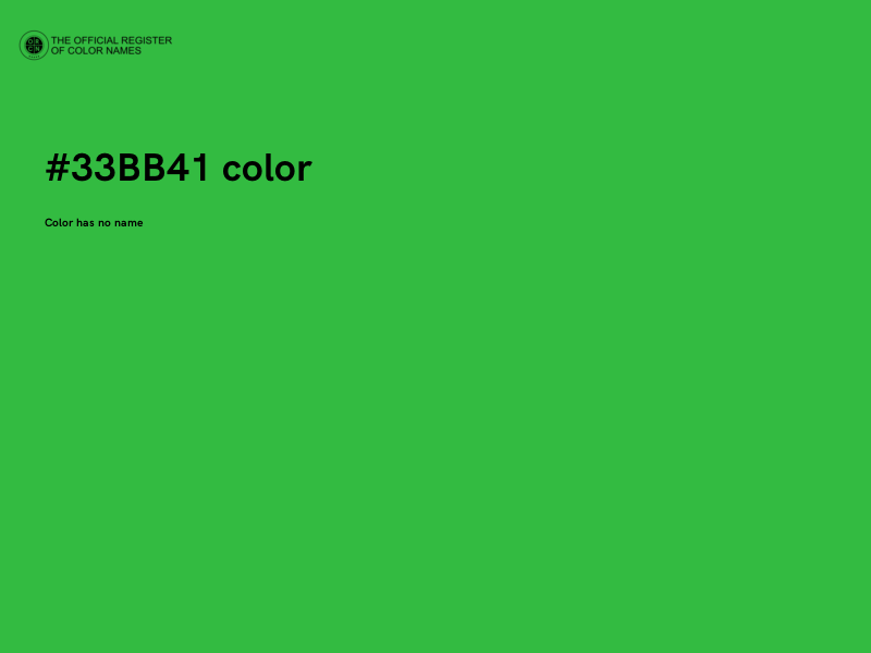 #33BB41 color image