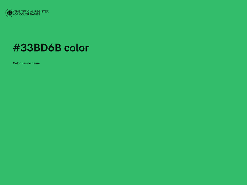#33BD6B color image