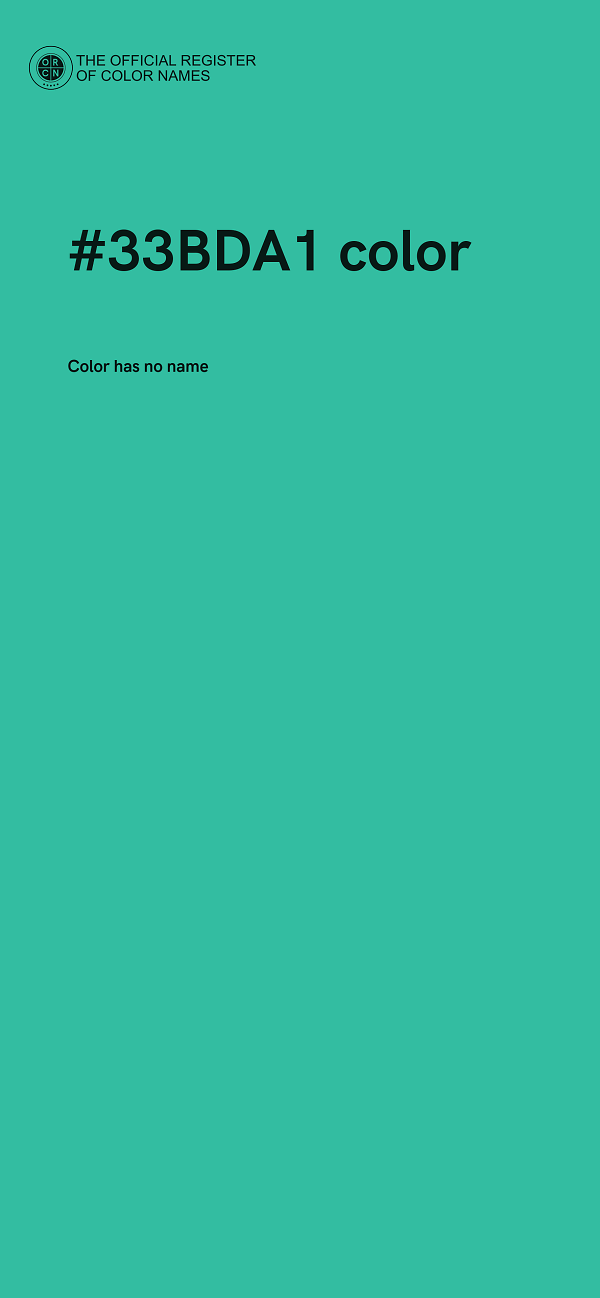 #33BDA1 color image