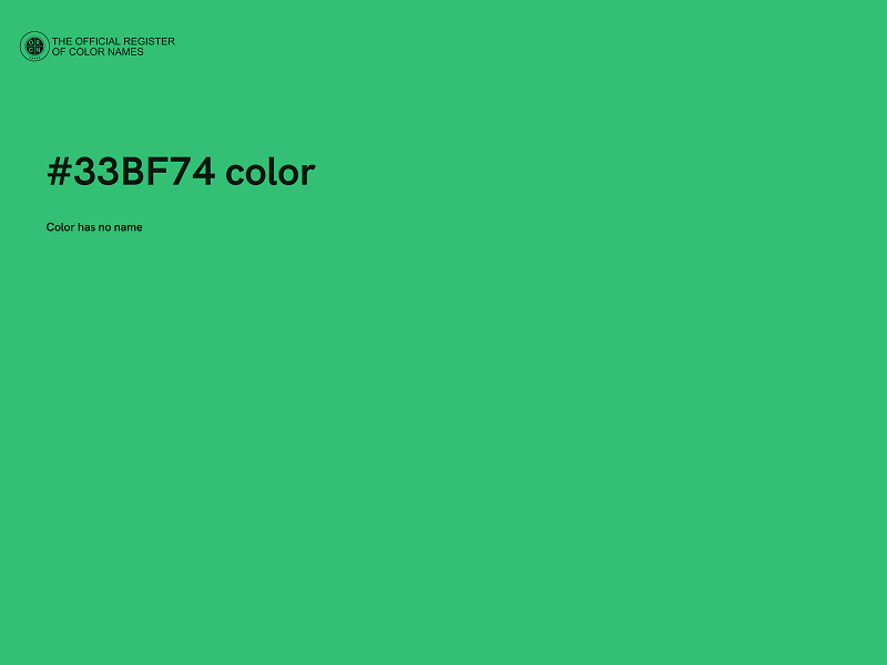 #33BF74 color image