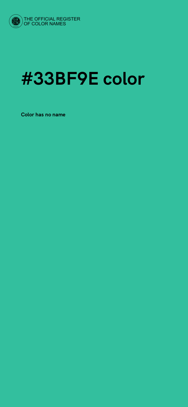 #33BF9E color image