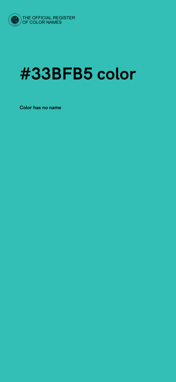 #33BFB5 color image