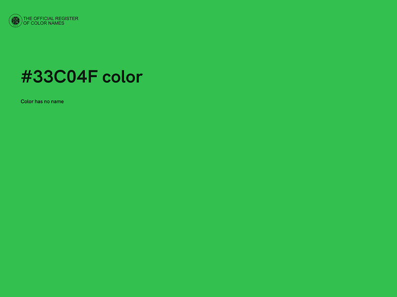 #33C04F color image