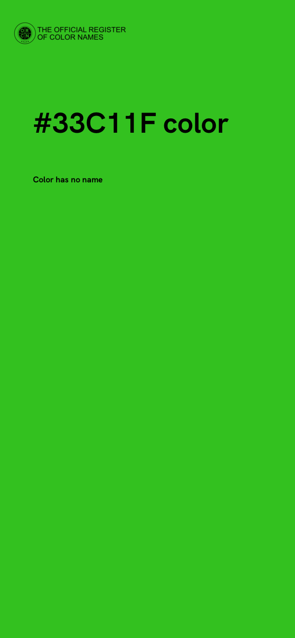 #33C11F color image