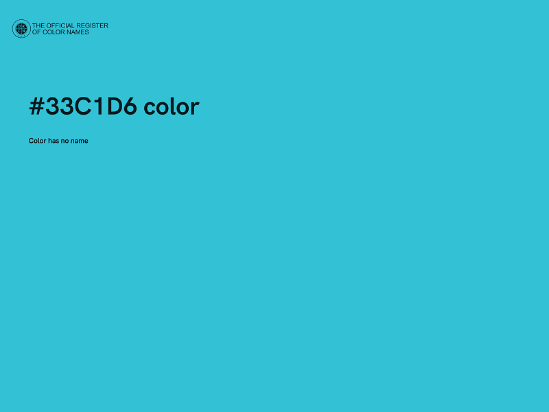 #33C1D6 color image