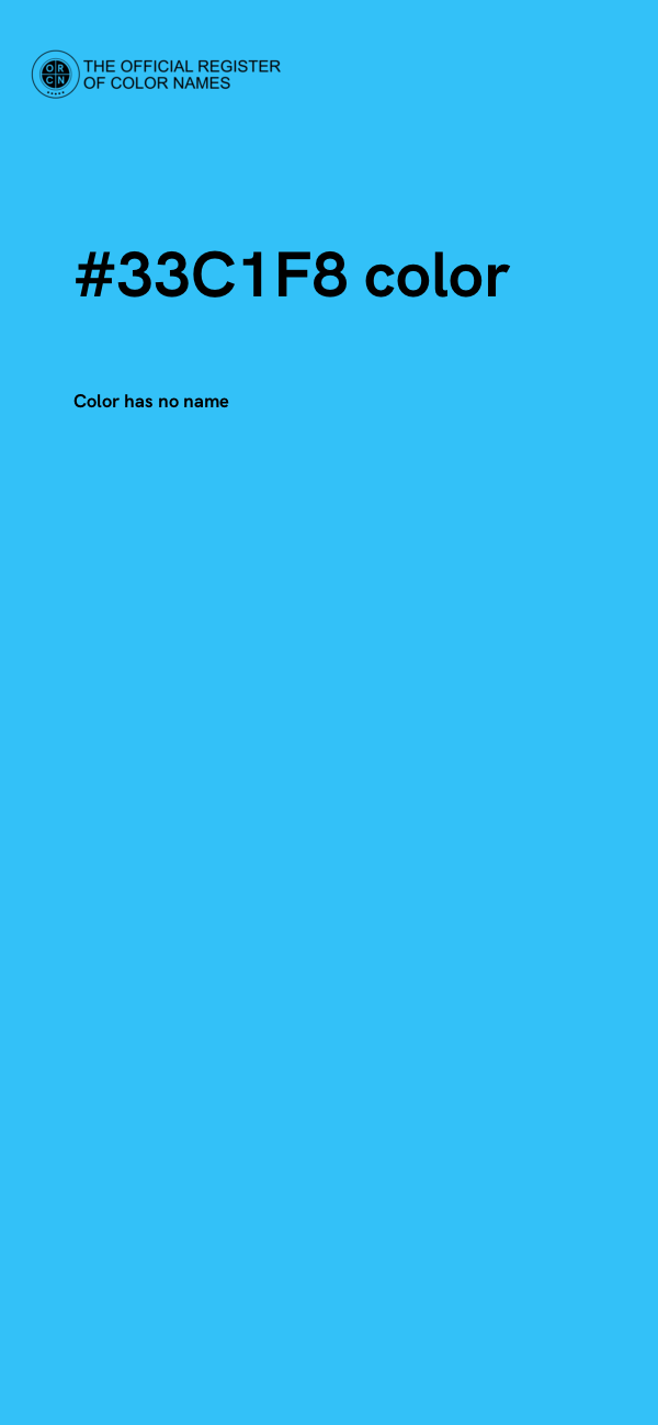 #33C1F8 color image