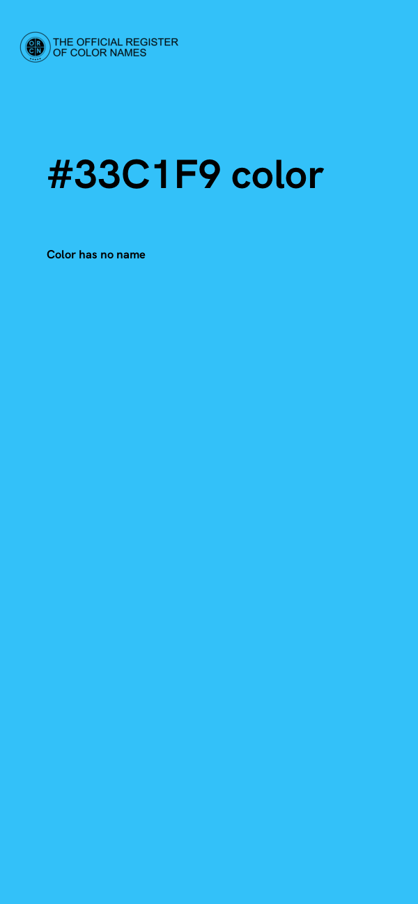 #33C1F9 color image