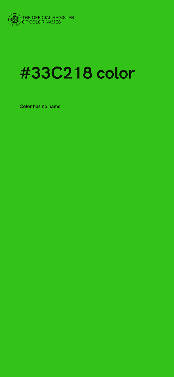 #33C218 color image