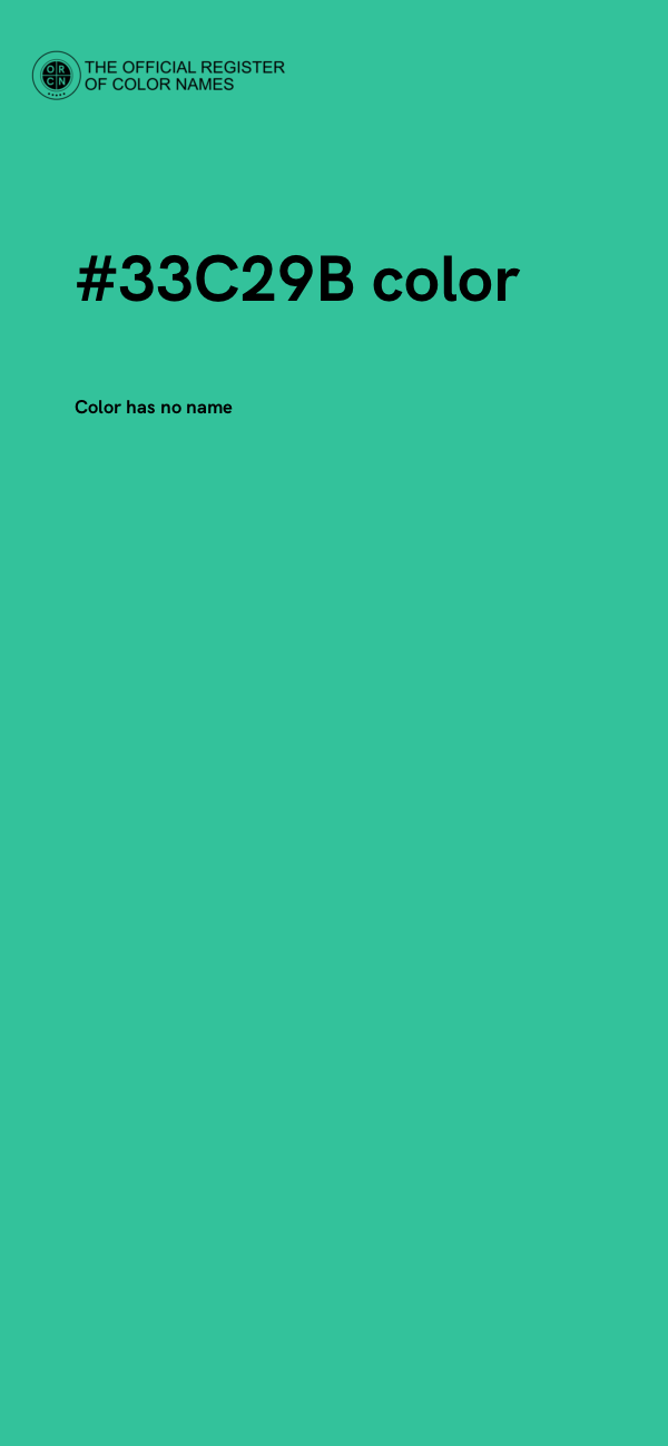 #33C29B color image