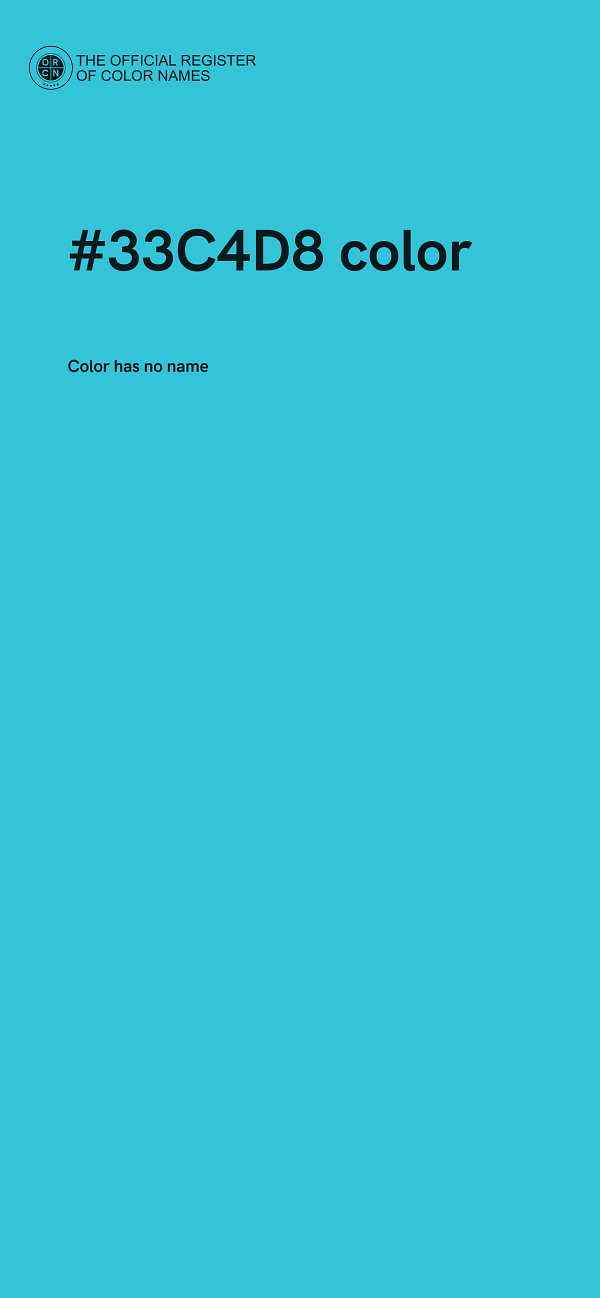 #33C4D8 color image