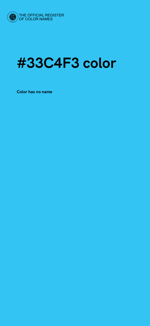 #33C4F3 color image