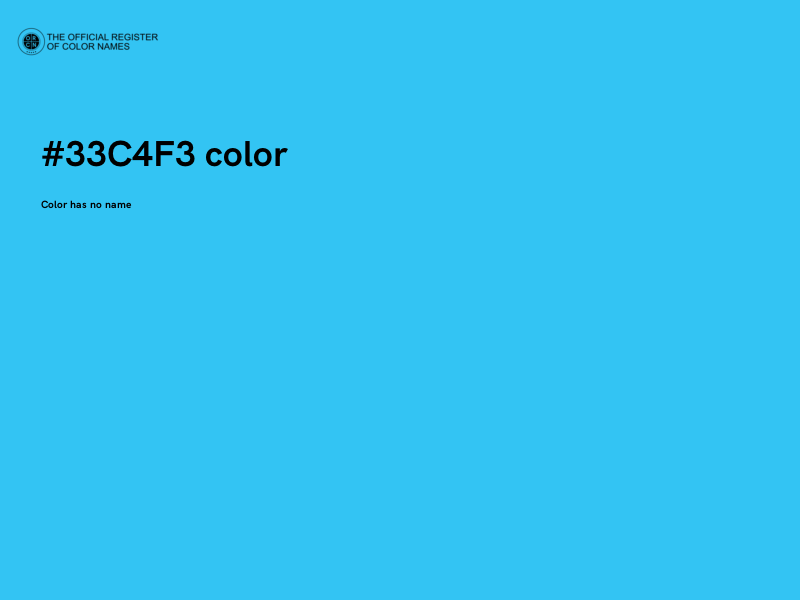 #33C4F3 color image
