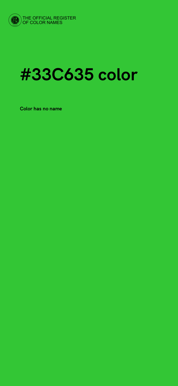 #33C635 color image
