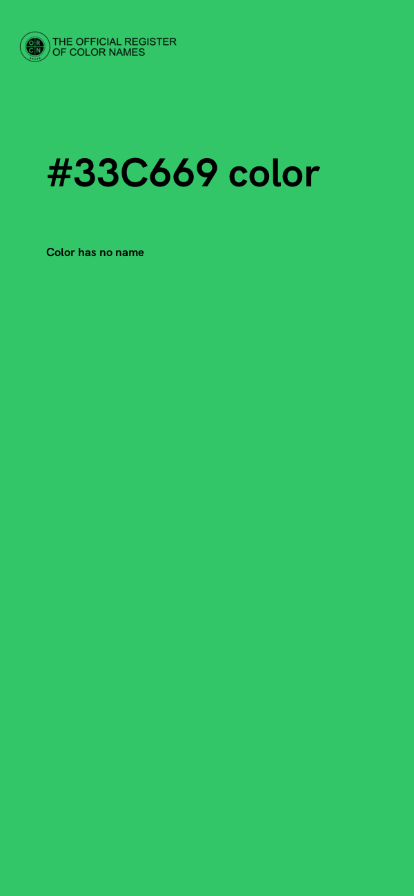 #33C669 color image
