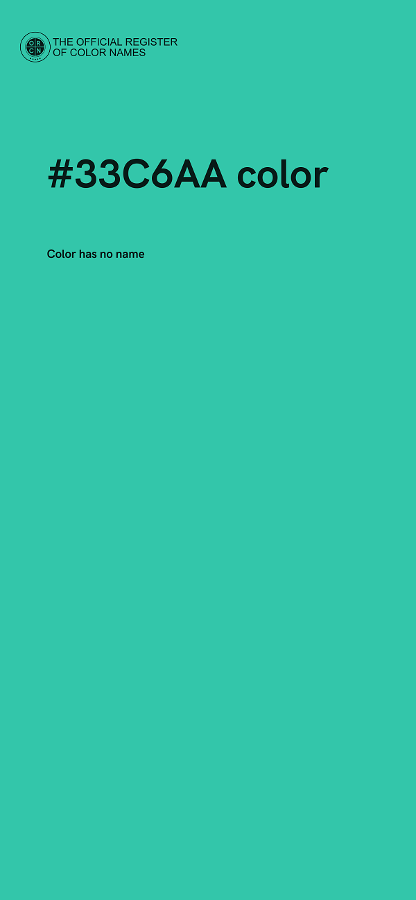 #33C6AA color image