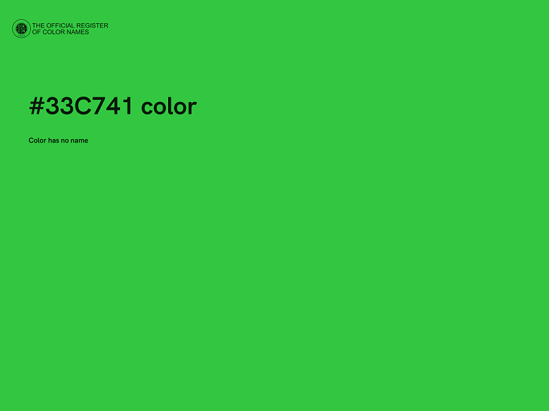 #33C741 color image