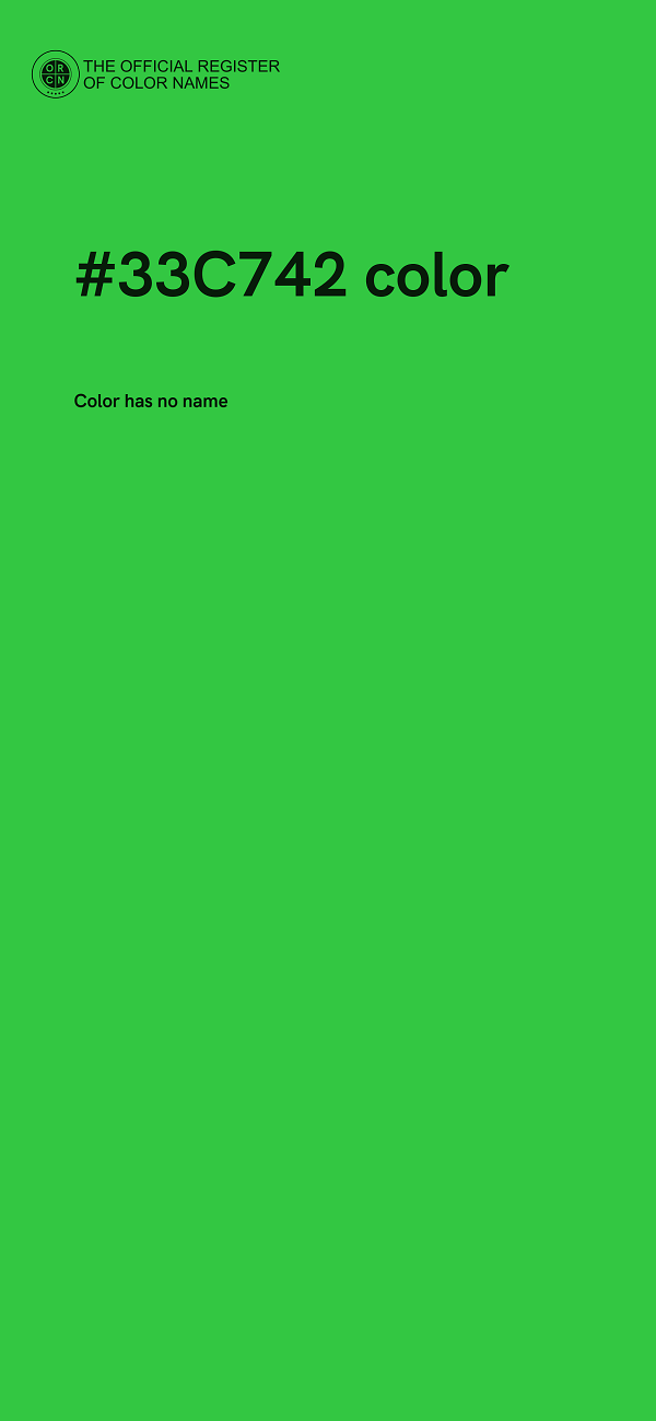 #33C742 color image