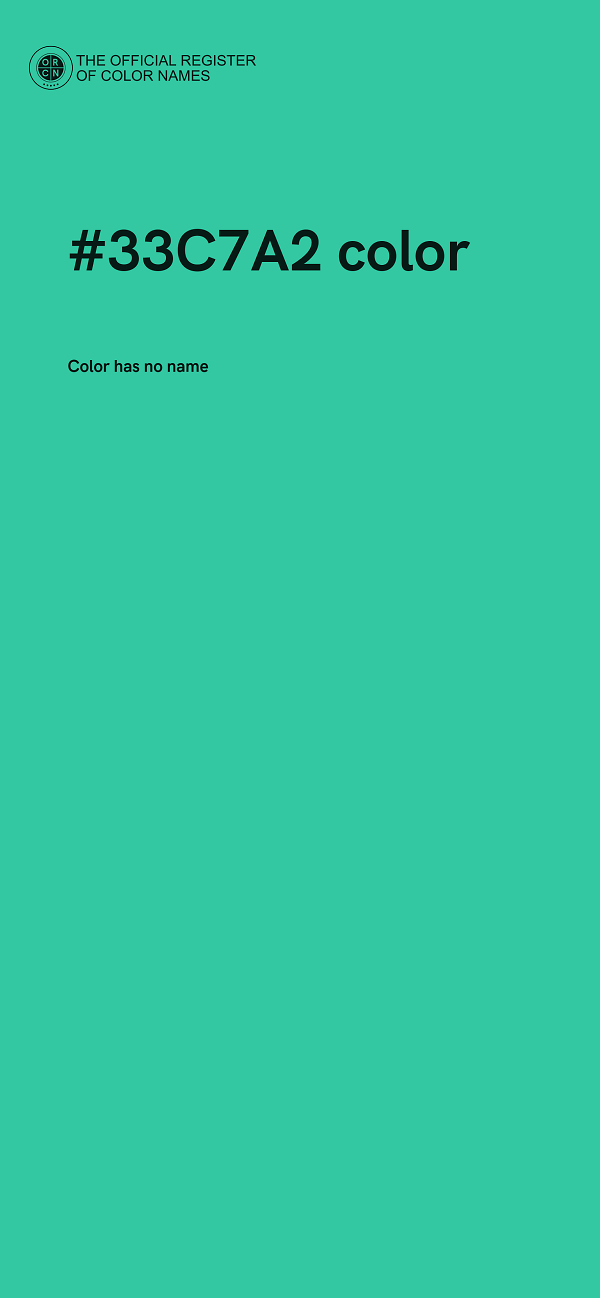 #33C7A2 color image