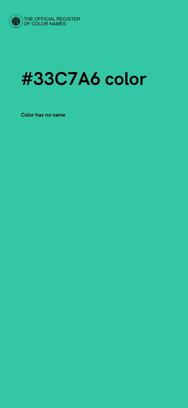 #33C7A6 color image