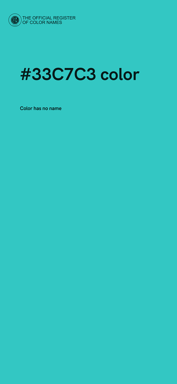 #33C7C3 color image