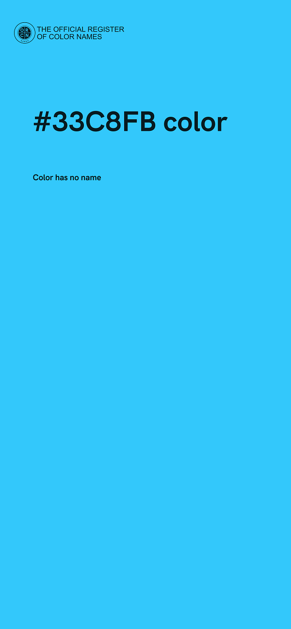 #33C8FB color image