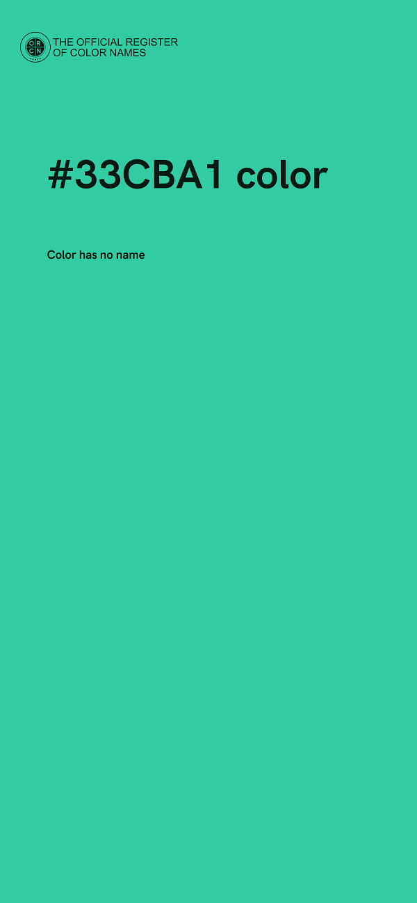 #33CBA1 color image