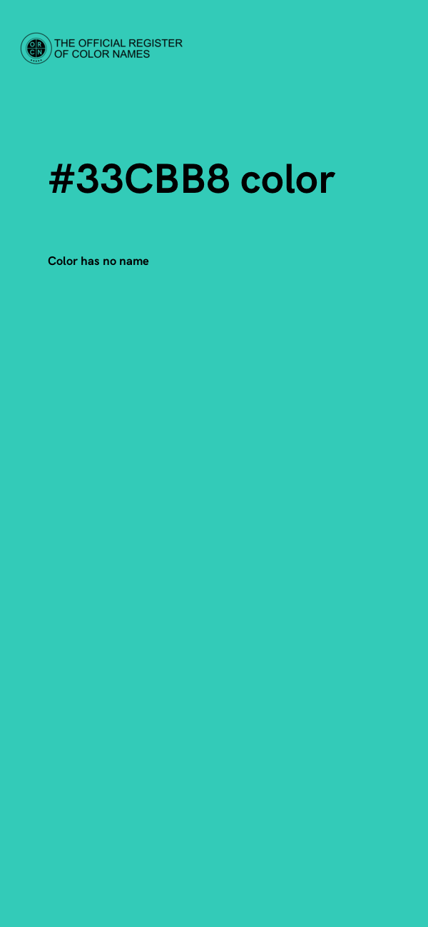 #33CBB8 color image