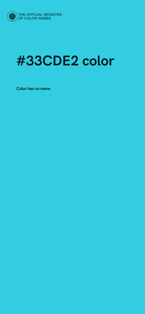 #33CDE2 color image