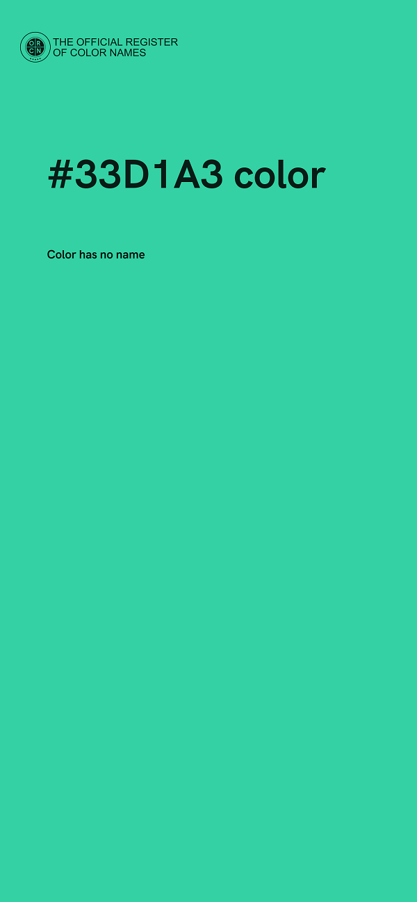 #33D1A3 color image