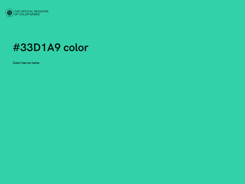 #33D1A9 color image