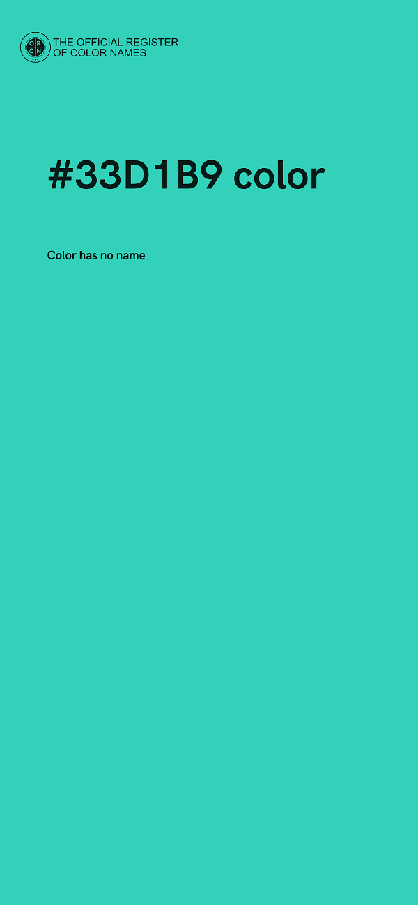 #33D1B9 color image