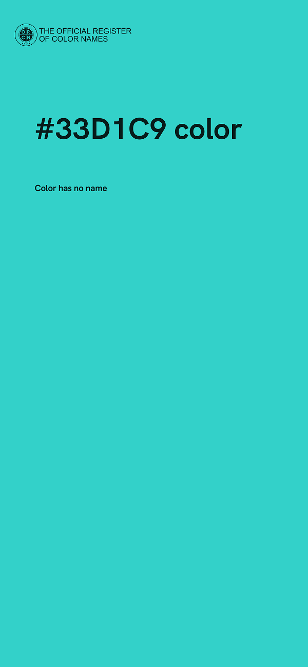 #33D1C9 color image
