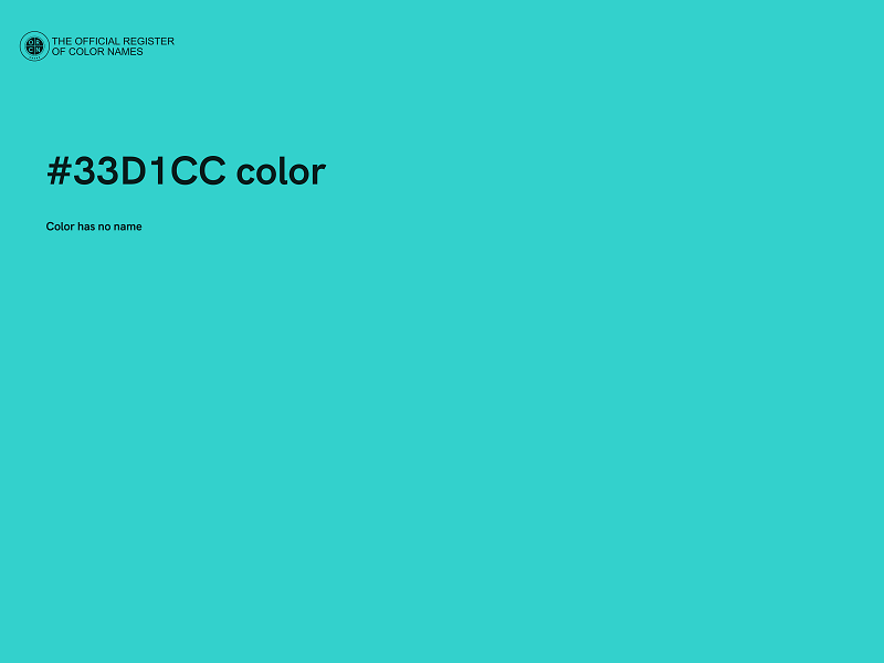 #33D1CC color image