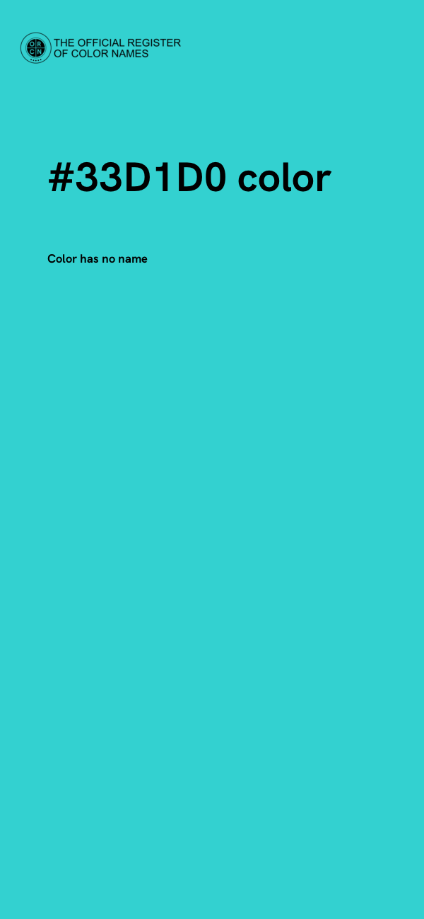 #33D1D0 color image