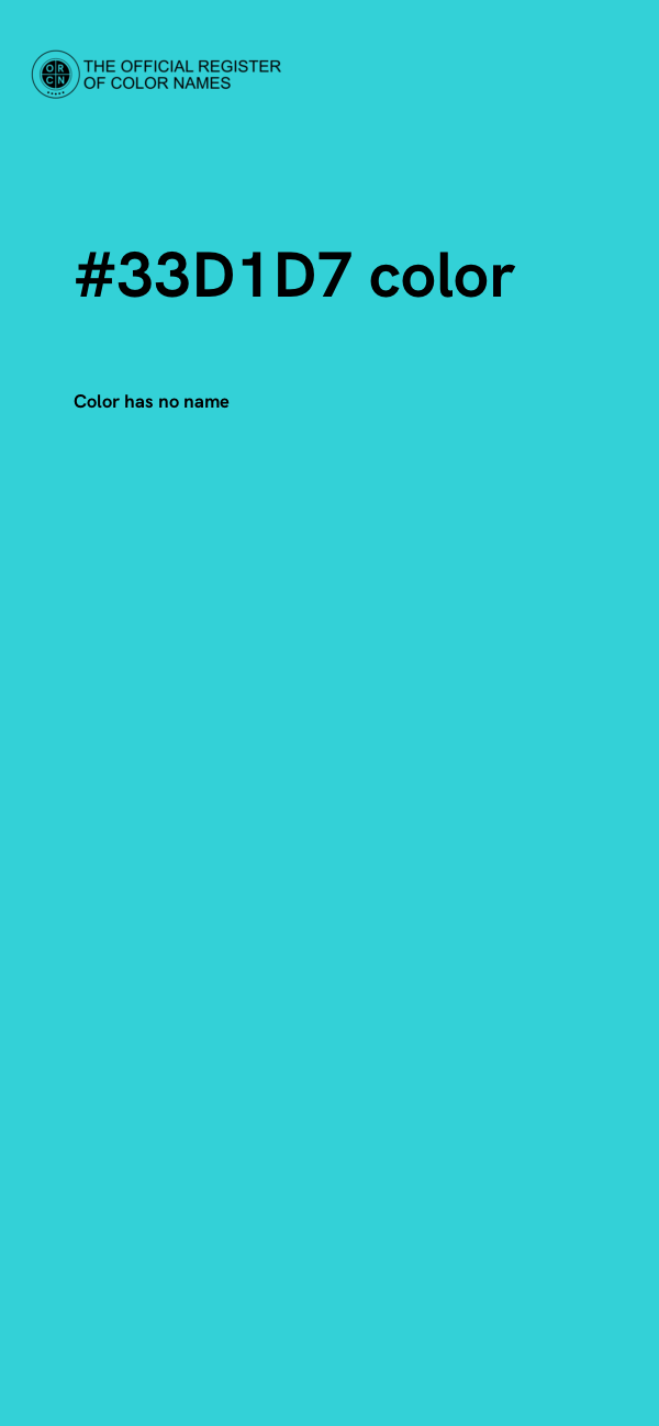 #33D1D7 color image