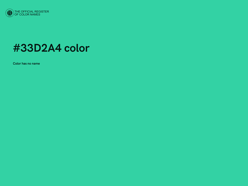 #33D2A4 color image