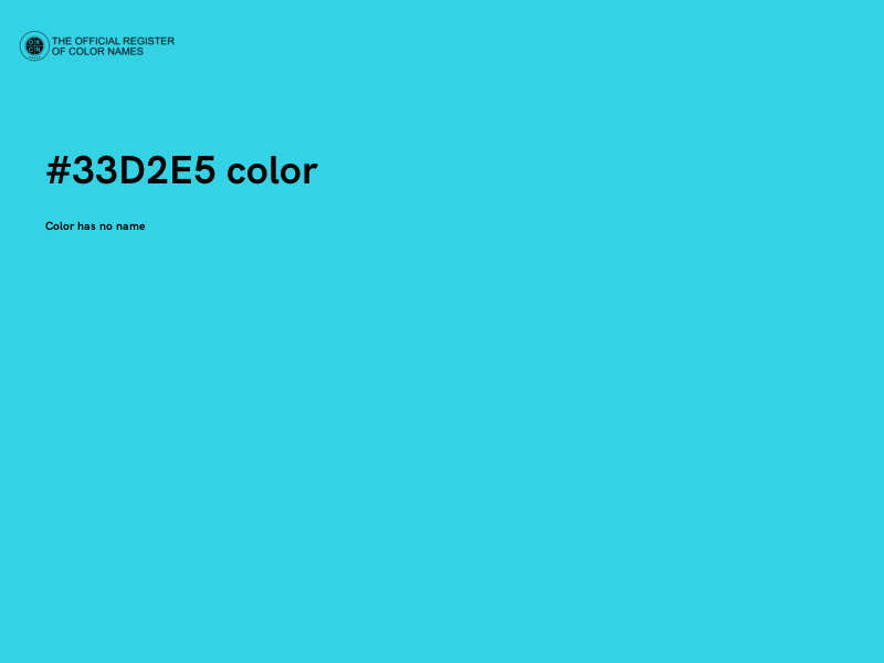 #33D2E5 color image