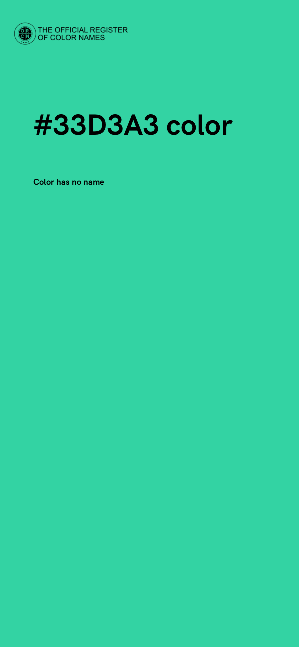 #33D3A3 color image