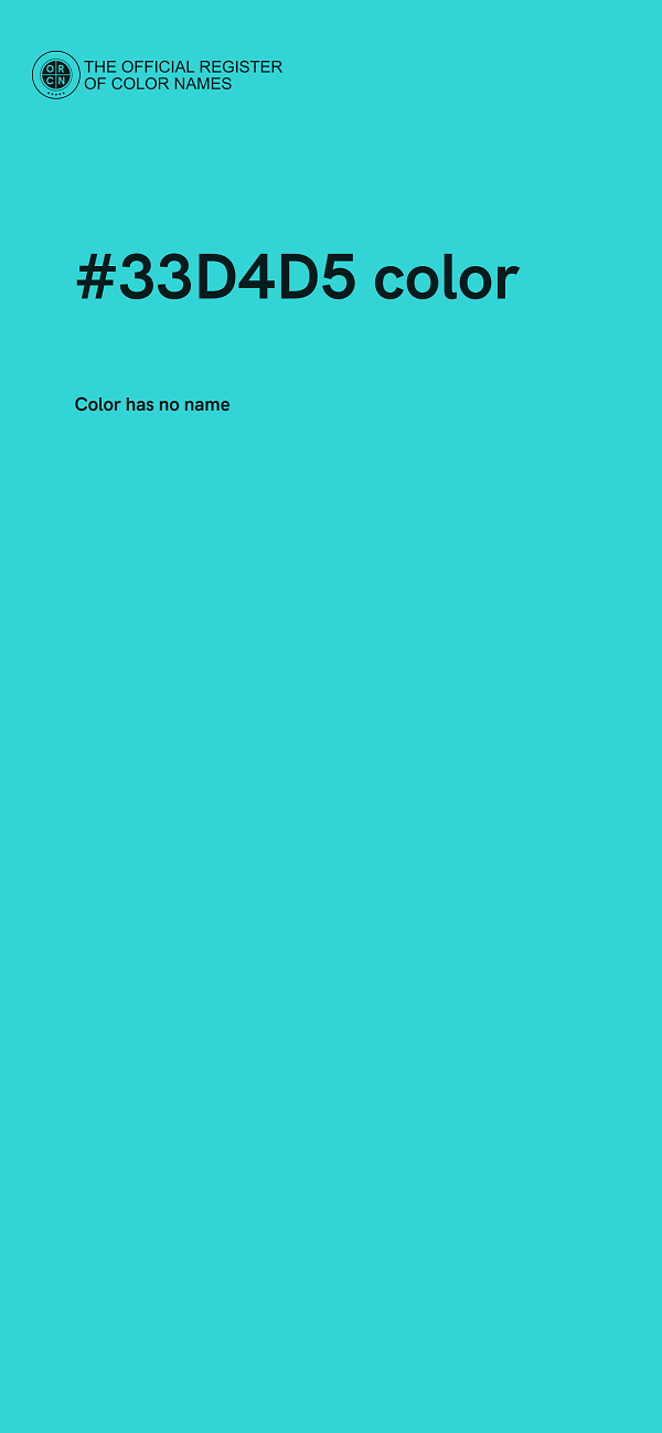 #33D4D5 color image