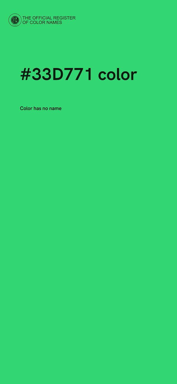 #33D771 color image